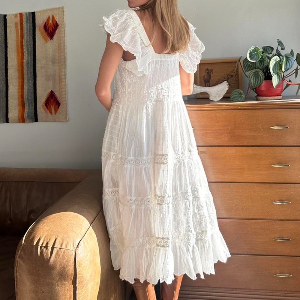 100% cotton vintage sundance bohemian midi dress